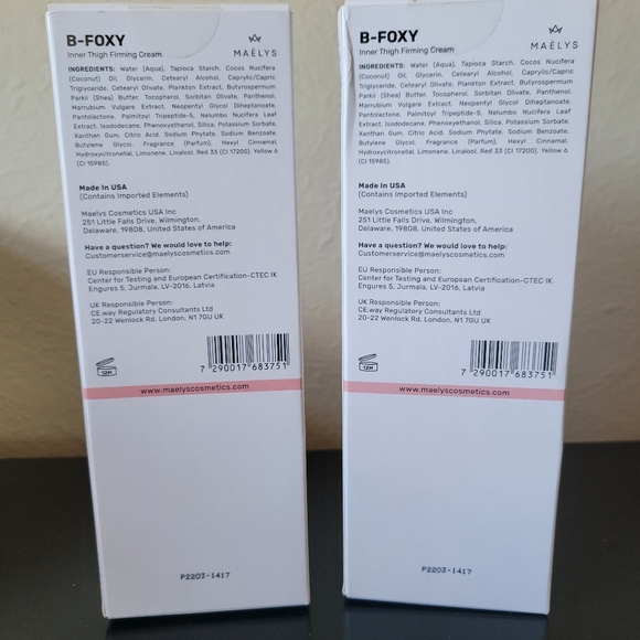 MAELYS B-FOXY Inner Thigh firming cream NEW, set of 2 - Picture 3 of 6
